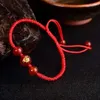 Braccialetti a maglie Bracciale zodiacale anno drago 2024 Stile cinese Corda rossa fortunata vicino a accessori per gioielli unisex regalo