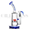 9 pouces animaux narguilé recycler bong banger Matrix perc fabriqué avec des plates-formes de dab en verre de tige de couleur américaine importées fumant une conduite d'eau