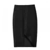 Gonne MOUKYUN Gonna sexy da donna Multi Solid Vita alta Matita Hip-Wrap Midi Slim Elegante Office Lady Stretch Faldas