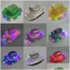 Cowgirl Party Hats Led Hat Flashing Light Up Sequin Cowboy Luminous Caps Halloween Costume Drop Delivery Home Garden Festive Supplies