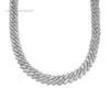 Biżuteria Hiphop Sterling Sier 18 mm 7-26 cala moissanite Sliver Link Bagieette Cuban Cain