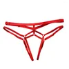 Women's Panties Sexy Open Crotch Lingerie Women Hollow Bandage Briefs Crotchless Female Thong Transparent Underwear Calcinhas #53