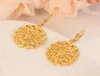 Simple dubai Indian ball bride jewelry earrings wedding engagement souvenir gift with 24karat goldplated cutout sunflower2109352