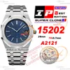 IPF 1520 Jumbo Extra-Thin 39mm Blue Index Grande Tapisserie Dial Stick A2121 Automatic Mens Watch Stainless Steel Bracelet Super Edition Puretimewatch Reloj Hombre