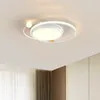 Plafonniers LED moderne anneau rond lumière pour chambre cuisine étude or Simple mode Design télécommande Luminaires