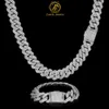Günstiger Preis 6mm 8mm 10mm 12mm 14mm Kubanische Gliederkette S925 Moissanit Hip Hop Halskette Armband für Männer Rapper
