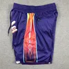 Basketball Shorts Sun City Purple Running Sports Clothes With Zipper Pockets Size S-XXL Mix Match Order High Quality Stitched