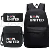 Рюкзак Mochila Now United с принтами, комплект из 3 предметов, рюкзак для подростков, сумка для книг для девочек и мальчиков, школьные сумки, дорожный рюкзак, ежедневный Rucksack242I