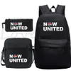 Rucksack Mochila Now United Prints 3-teiliges Set Rucksack für Teenager Büchertasche Mädchen Jungen Schultaschen Reiserucksack Tagesrucksack242I