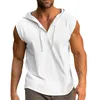 T-shirts pour hommes 2024 Vêtements de mode Bodybuilding Muscle Guys Fitness Hommes Débardeur à capuche Gilet Sportswear Chemise sans manches Sweat à capuche