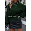 Women's Sweaters New Twist Knit Pullover Sweater Women European And American Casual Versatile Lazy Style Drop Shoulder Crewneck Sweater Women