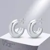 Vnox – boucles d'oreilles créoles en forme de C pour femmes et filles, cerceaux minimalistes et simples en métal, couleur or, Huggies en acier inoxydable