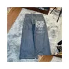 Męskie dżinsy męskie retro hip hop numer 7 graficzna haft jnco y2k punk street workowate dżinsowe spodnie vintage niebieskie paski szerokie nogi dh8jd