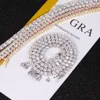 Hot Sale Chain/Armband 2mm-5mm Bredd Sterling Sier D Color Moissanite Tennis Link Chain Necklace