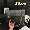 10A Sac de créateur Qualité miroir Jum-bo-bags Sac à double rabat Luxe 30cm Cuir véritable Caviar Lambskin Classic Purse Sac à main matelassé 240215