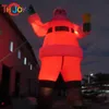 groothandel gratis schip buitenspellen activiteiten 12mH (40ft) met blower gigantische opblaasbare kerstman met led-licht kerstversiering kerstman