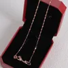 Designer ketting liefde heren- en dameshangerkettingen mode roségoud roestvrijstalen ketting heren Valentijnsdag cadeaus voor vrouw