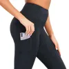 Outfits Leopard tryckta leggings kvinnor Gym Fiess Leggins Pocket Push Up Black Sport Legging Ladies Tummy Control Workout Legins Kvinna
