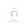 Yhpup Eleganti perle d'imitazione geometriche in acciaio inossidabile 18 carati color oro bracciale rigido con texture personalizzata regalo di gioielli 240219