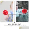 Party Decoration Artificial Apple Fruit Model Prop Mini Faux Apples Decor Simation Miniature Po Fake Fruits Christmas Tree Drop Deli Dhozf