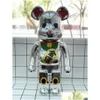 Filmspel Bearbrick 400 Electricating Gold Lucky Cat Figure Table Decoration Drop Delivery Toys Toys Action Figures DHK7Z