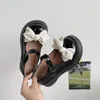 Kleid Schuhe Vintage Lolita Frauen Bowknot Plattform Mary Jane Japanischen Stil College Mädchen Single JK Uniform