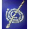 Vendita calda Solid Sier 10 mm di larghezza Set Free Fire Moissanite Diamond Iced Out Collana Catena a maglia cubana