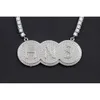 Personnalisé HNS lettre S Sterling Sier glacé Moissanite diamant Hiphop pendentif breloque collier hommes rappeur bijoux