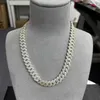 Bijoux en moissanite en argent 925 VVS, collier en chaîne cubaine de 12mm, offre spéciale