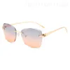 Gradual Change Color Lens Solglasögon för kvinnor Designer Glasögon Delikat Leopard Head Gafas de Sol Burnishing Plated Gold Solglasögon Ment Mat Mature PJ082 C4