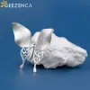 Jewelry Geezenca S925 Silver Hollow 3D Broches Butchs For Women Original Design Cit Jobing Accessories Aesthetic Pins 2023 NOUVEAU