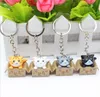 lots Random Mixed Style Lovely Cartoon Cat Key Rings Chains Pendant Ornament For bag car Keychain ps01293658249