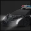 Electric/RC Car 1 24 RC Electric COP -leksaker med LED -lätta fjärrkontroll Racing Vehicle Model Gift for Kids 240223 Drop Delivery Gift Dh92o