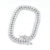 Лидер продаж, модные ювелирные изделия, позолоченное ожерелье из стерлингового серебра шириной 4 мм, D/Vvs, муассанит, теннисная цепочка, ожерелье