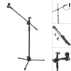 Tillbehör Black Metal Professional Microphone Holder Swing Boom Floor Metal Stand MIC STAND JUSTABLE STADE TRIPOD MICROPHONE ACCCHITORS