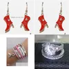 Dangle Chandelier Fashion- Vendre en alliage de zinc Goutte Glaze Bottes de cowboy rouges Charme Pendentifs Boucles d'oreilles DIY Femmes Bijoux Cadeaux de vacances 20P Dhbfi