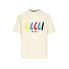 T-shirt in puro cotone di tendenza GGity Fashion T-shirt primavera estate da uomo e da donna con stampa a pennello a colori 2024