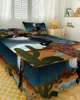 Jupe de lit femme africaine, Cactus du désert, couvre-lit élastique avec taies d'oreiller, housse de matelas, ensemble de literie, drap
