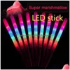 Other Festive & Party Supplies Non-Disposable Food-Grade Light Cotton Candy Cones Colorf Glowing Luminous Marshmallow Sticks Flashing Dhpek