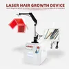 Laser a diodi portatile a 2 colori LED 650nm Rigenerazione dei capelli Anti-caduta dei capelli Spazzola fotonica 5 in 1 Dispositivo nutriente per il cuoio capelluto con getto di ossigeno con fotocamera HD