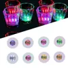 Tapis Pads 5PCS Mini Glow LED Bouteille Lumière Autocollants Étanche Luminescent Coasters Festival Night Club Bar Party Décoration218p