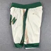 Basketball Shorts Boston City White Running Sports Clothes with Zipper Pockets Size S-XXL Mix Match Order High Quality Ed