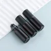 50/100Pcs/Lot 5ml Matte Black Essential Oil Bottle Refillable Roll On Perfume Bottle Frost Glass Roller Bottles Cosmetics 240226