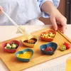 Plates 5Pcs Heart Shape Seasoning Bowl Sauce Dish Appetizer Multi-function Oil And Salt Snack Small Kitchen Supplies