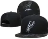 "Spurs" casquettes de baseball 2023-24 unisexe mode coton Baseball Snapback hommes femmes chapeau de soleil broderie printemps casquette d'été en gros