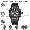 Cheetah Mens Watches Top Luxury Brand Fashion Sport Watch for Men Chronograph Waterproof Quartz Wristwatch Silicone Mane Clock 240220