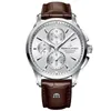 モーリス・ラクロアウォッチベンタオシリーズThreeeye Chronograph Fashion Casual Top Luxury Leather Mens Watch Mens Gift Watch 240220