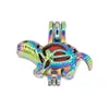 REYOW 5 pièces multicolore dinosaure perle perle Cages parfum huile essentielle diffuseur médaillon pendentif fabrication de bijoux DIY244E