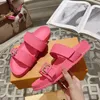 Sommer Schnalle Strand Hausschuhe Weibliche Schuhe Peep Toe Flache Plattform Schuhe Casual Slip Auf Pantoletten Marken Rutschen