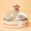 Mats New Japanese Cat Bed Scratching Post Comfortable Cat Sofa Wear Resistant Corrugated Cardboard Funny Cat Nest Pet Supplies